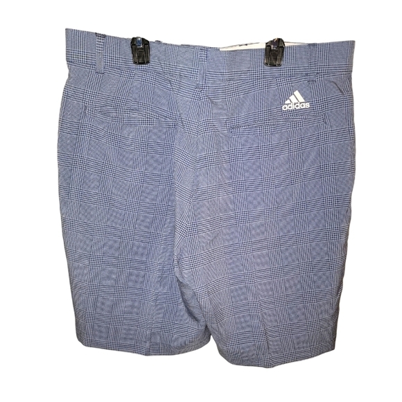 Adidas Men's Blue Checkered golf Shorts New with tags! Size 36 - Picture 2 of 6